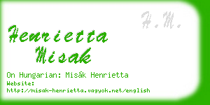 henrietta misak business card