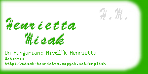 henrietta misak business card